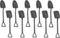 10Pcs Shovel Spoons Stainless Steel Dessert Spoon-Black | Reusable Spoons by Ruksifg