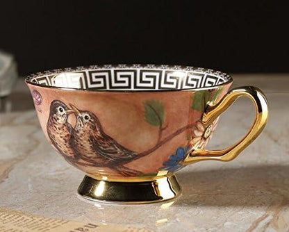 YBK Tech Euro Style Cup& Saucer Set Art Bone China Ceramic Tea Coffee Cup - Image 6