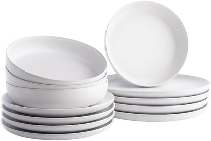 Porto by Stone Lain Macchio 12-Piece Premium Kitchen & Dining Dinnerware Set by Unknown
