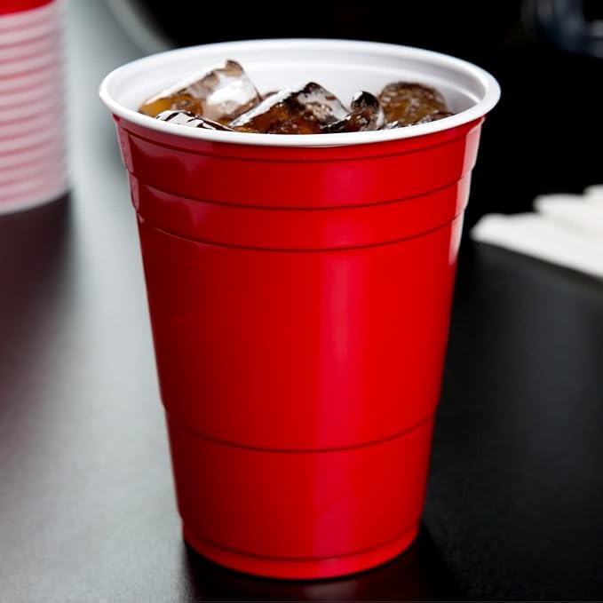 Red Cups - Party Cups - Disposable Plastic Cups Fun & Durable Party Cups - Image 3