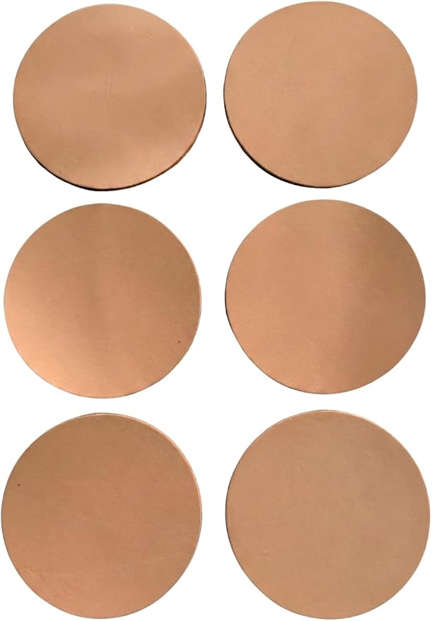Real Natural Grain Leather Coasters – Durable Non-Slip Distressed Design by TheTanneryNYC