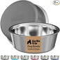 GORILLA GRIP Dog Bowls, Food Grade 304 Stainless Steel, Holds 6 Cups Each Food by Unknown
