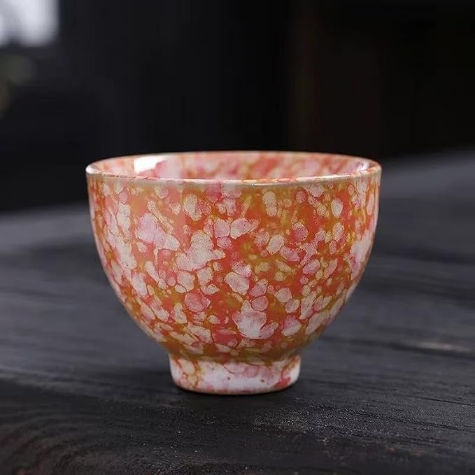 Teacups, Sake Cups Handmade Ceramic Mug Set 2.5 oz 6 Color Earthenware Teacups - Image 6