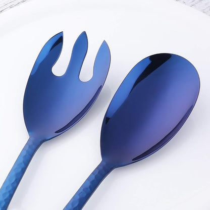 Salad Spoon and Fork Set, 12 Inch Stainless Steel Salad Server, Dishwasher Safe - Image 3