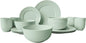 Yoshy 12-Piece White Bone China Dinnerware with Lightweight Durable Chip Resistant Design Service for 4 (16 Piece - Service for 4, Willowmist)