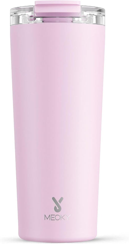 Meoky 24 oz Insulated Travel Coffee Mug: Leak Proof Lid, Blossom | Stainless by MEOKY