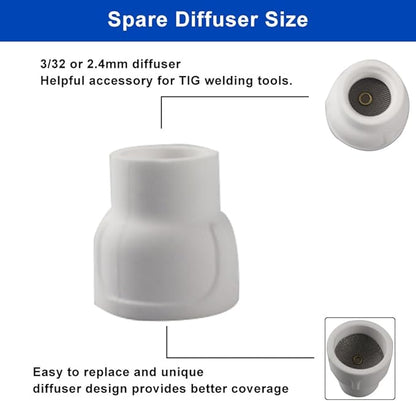 #12 Ceramic White TIG Welding Cup - Image 3