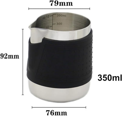 Milk Frothing Pitcher, 350ml/12oz Espresso Steaming Pitchers, Stainless Steel - Image 3