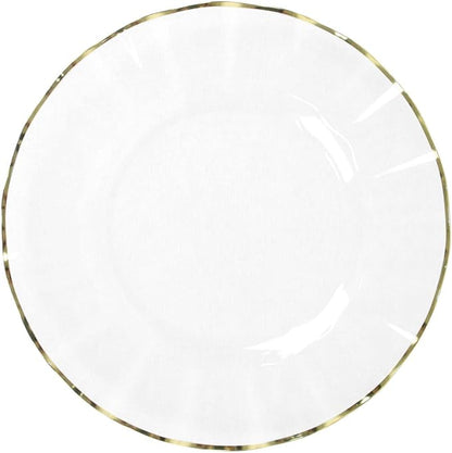 Efavormart 9" Salad Plates – Set of 10 Plastic Clear Round Disposable Plates - Image 7
