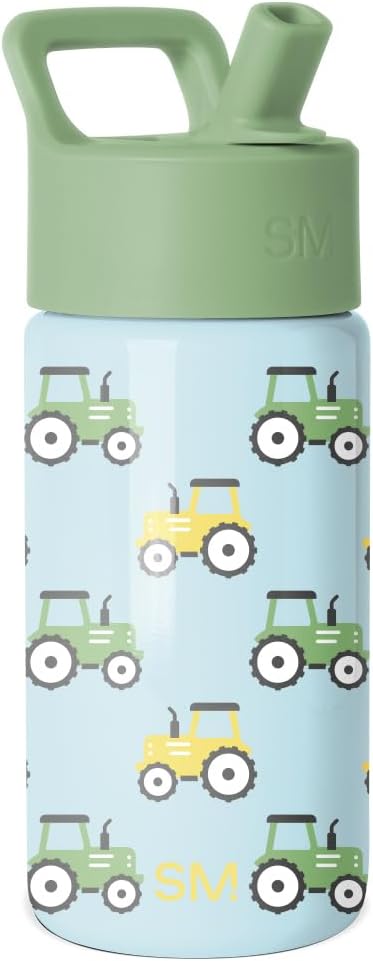 Simple Modern Kids Water Bottle & Toddler Cup | 14oz | Tractor | Insulated by Unknown