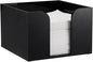 Sumnacon Square Acrylic Napkin Holder - Stylish Black Cocktail Napkin Holders for Table Countertop Kitchen, Decorative Napkin Dispenser Tray for Wedding Party Restaurant Office Hotel, 4 Inch Height