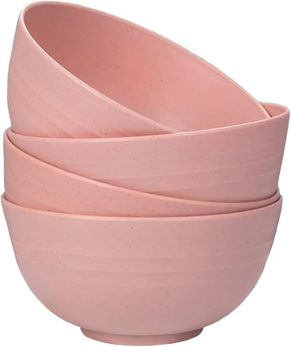 Unbreakable Wheat Straw Cereal Bowls Set of 4, 24 OZ Microwave and Dishwasher by Unknown