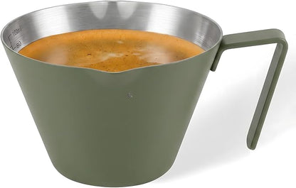 YARRAMATE Stainless Steel Espresso Shot Cup, 3.4oz/100ml | Heat Insulated Grip by YARRAMATE
