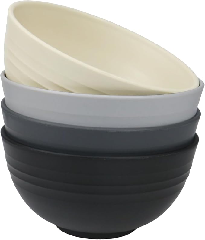 Unbreakable Wheat Straw Cereal Bowls Set of 4, 24 oz Microwave and Dishwasher by Unknown