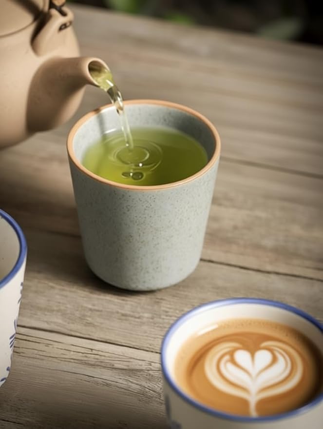 Ceramic Matcha Tea Cups Set of 4, 6 oz Japanese Tea Cup, Handcrafted, No Handle - Image 8