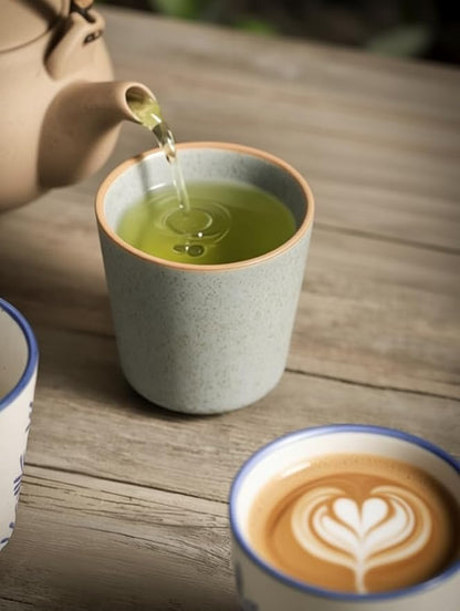 Ceramic Matcha Tea Cups Set of 4, 6 oz Japanese Tea Cup, Handcrafted, No Handle - Image 8
