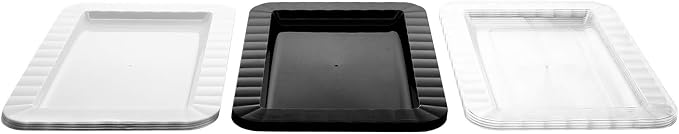 Party Essentials Deluxe Quality Hard Plastic 5 x 7-Inch Rectangular Appetizer - Image 4