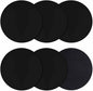 Black Coasters Set of 6, Solid Color Farmhouse Black Soft Absorbent Coasters by PIEPLE