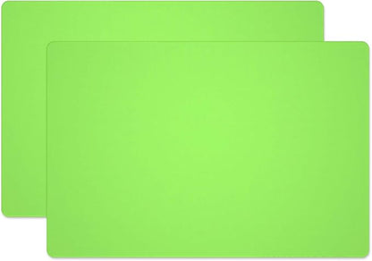 Silicone Placemats, Food-Grade Non-Slip Waterproof, Dining, Stain Resistant, Countertop Protector, Kitchen Counter Mat, Heat Resistant, Baking mat Dishwasher Safe (23.6"×15.7"-2pack, Green)
