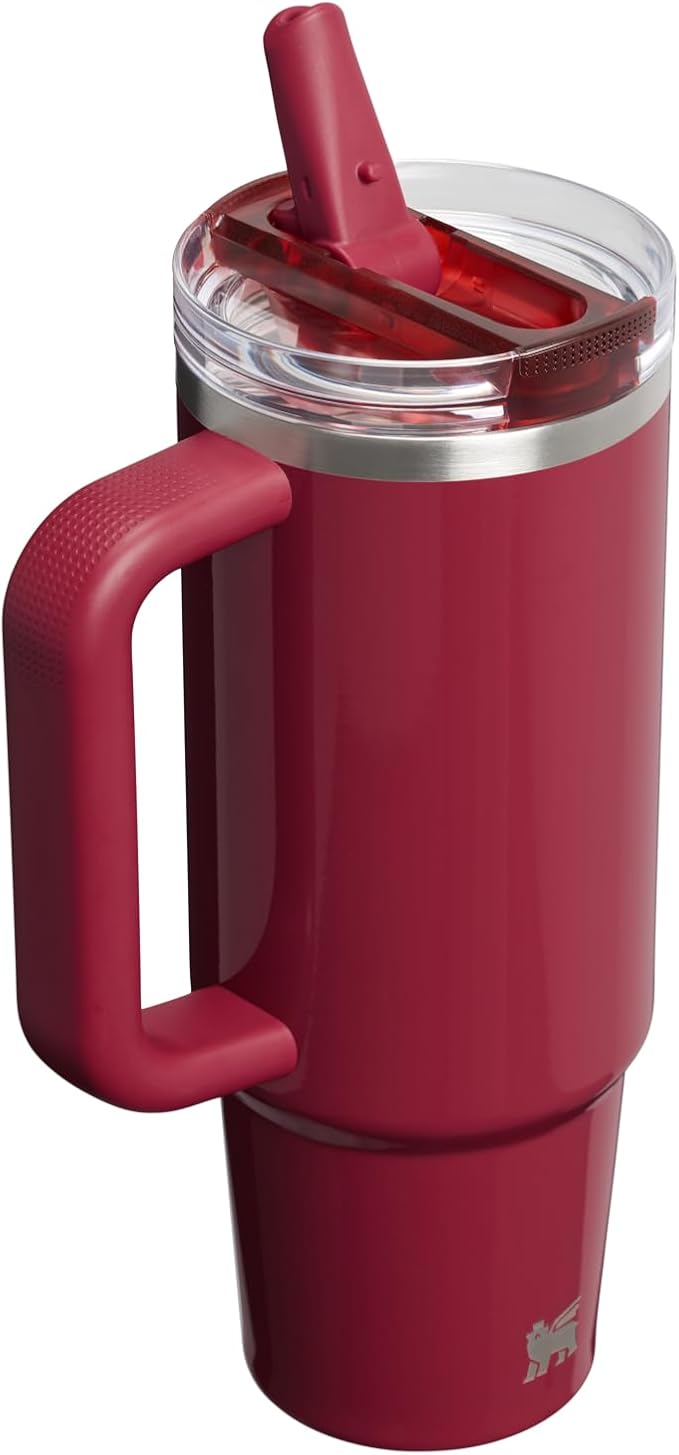 STANLEY Quencher ProTour Flipstraw Tumbler, 30 oz, Cranberry | Built-In Straw & - Image 3