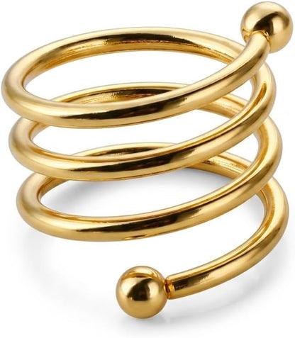 Napkin Ring Set of 8, Metal Serviette Holders - Image 2