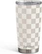 SANDJEST Checkered Tumbler 20oz Stainless Steel Insulated, Checker Travel by SANDJEST