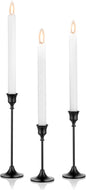 Nuptio 3 Pcs Black Candlestick Holders Taper Candles Holder Candle Stick Holder for Dining Table Halloween Candle Holders for Tapered Candles Decorative Centerpiece for Christmas Party Housewarming