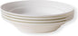 Ceramic Pasta Bowls Set of 4, 13.5oz/22oz Wide Rim Porcelain Soup Bowls - Oven & Dishwasher Safe, Lead-Free Dinnerware for Italian Pasta, Salad, Family Dining (White)