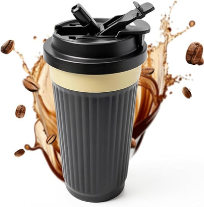 Vacuum Insulated Stainless Steel Travel Coffee Mug, Leak Proof Cup by SPLMIFA