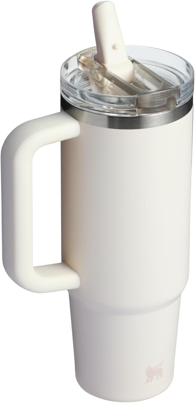 STANLEY Quencher ProTour Flipstraw Tumbler, 30 oz, Cream | Built-In Straw & - Image 3