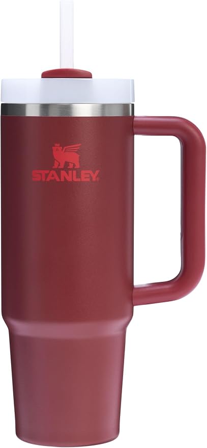 STANLEY Quencher H2.0 Flow State Tumbler, 30 oz, Cranberry | Handle and Straw | by Unknown