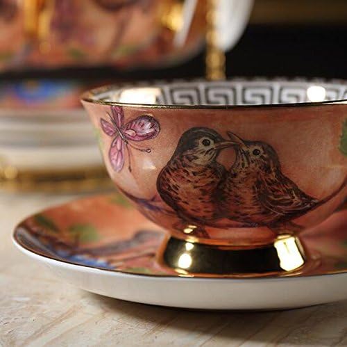 YBK Tech Euro Style Cup& Saucer Set Art Bone China Ceramic Tea Coffee Cup - Image 2