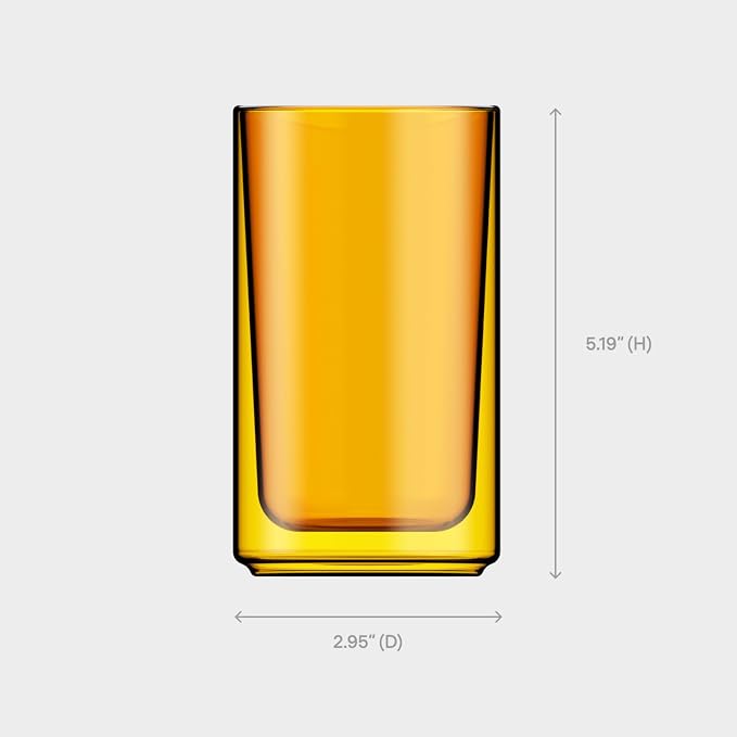 Terra Kaffe Marigold Forte 12 oz Double-Walled Coffee Glass – Borosilicate - Image 2