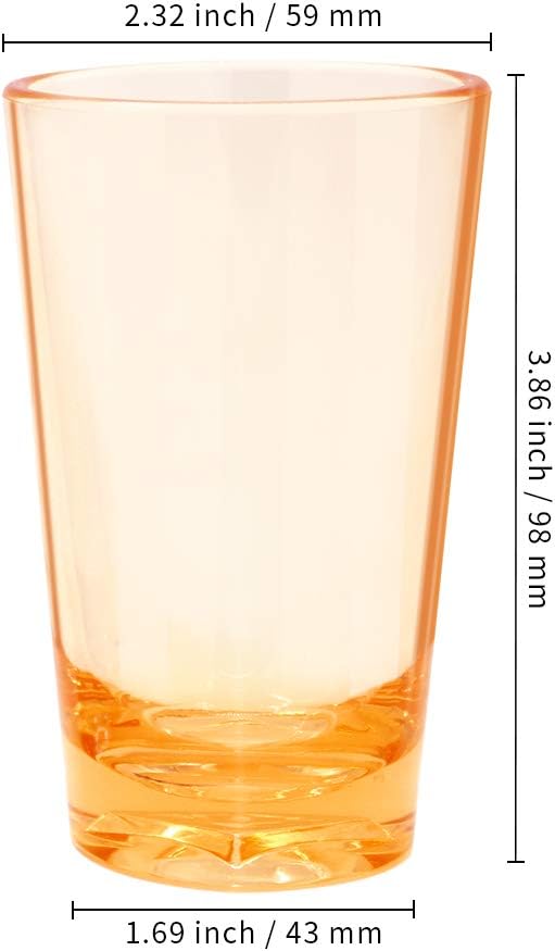 Unbreakable Drinking Glasses, Juice Glasses 5 Oz Plastic Tumblers Cups Set of 6 - Image 4