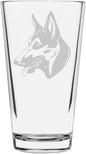 East European Shepherd VEO Custom Personalized Dog Themed Etched All Purpose 16oz Pint Glass
