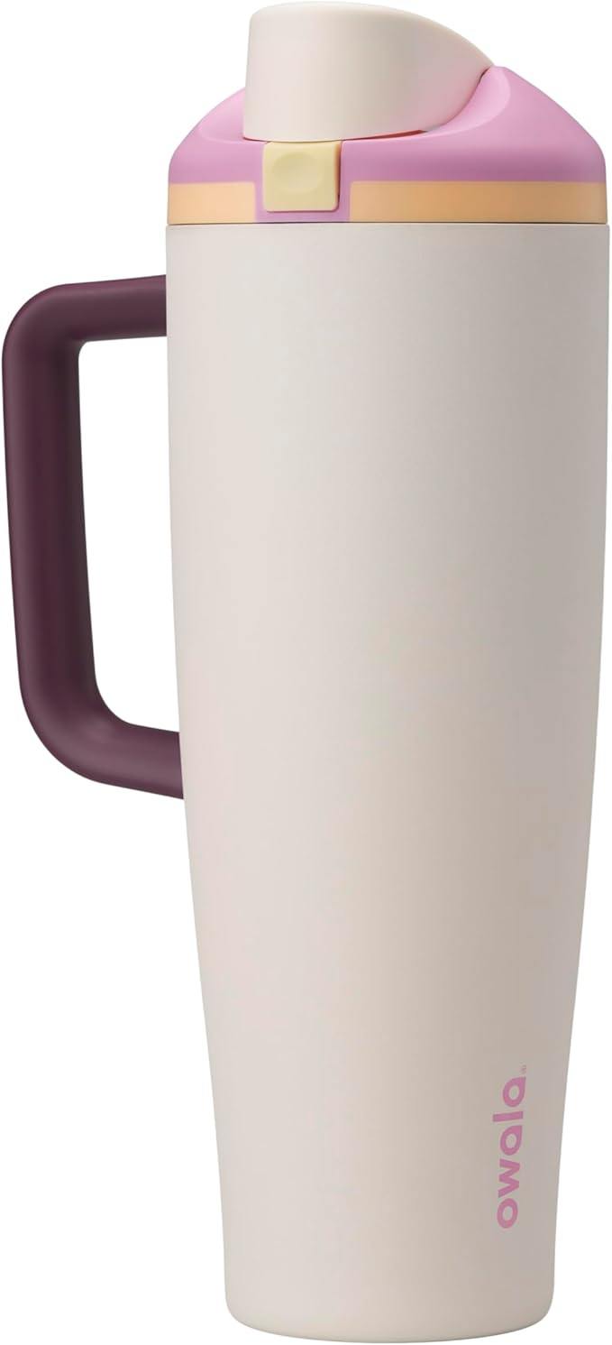 Owala FreeSip Tumbler Stainless Steel Water Bottle 40 oz Daybreak | by Unknown