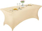 LZY Spandex Table Covers 6 Feet, Stretch/Fitted Table Covers for 6 Feet Folding Table, Rectangular Spandex Table Cloths for Wedding Party or Event (6FT-2PCS, Champn)