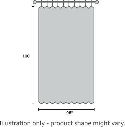 H.VERSAILTEX Linen Blackout Curtains Durable Thick Textured Linen Look 100% Blackout Patio Door Curtain Anti Rust Grommet Extra Wide Sliding Door Curtain Panel, W100 x L96 inch, Green Bay