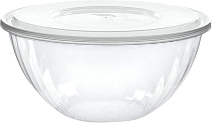 2 Swts Disposable Round Crystal Clear Serving Bowls by PLASTICPRO