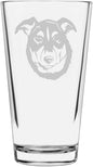 New Zealand Heading Custom Personalized Dog Themed Etched All Purpose 16oz Pint Glass