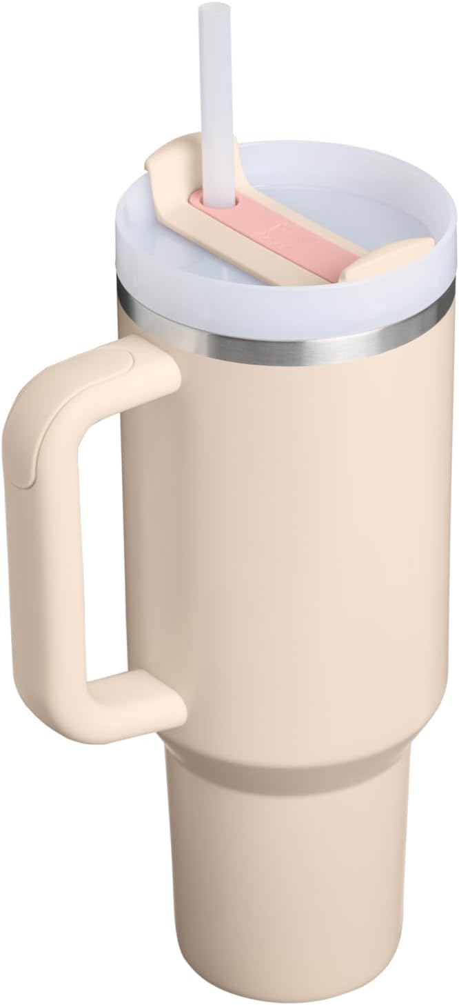 STANLEY Quencher H2.0 Flow State Tumbler, 40 oz, Champagne | Handle and Straw | - Image 3