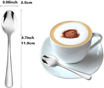 Demitasse Espresso Spoons, 4.7 Inches Stainless Steel Coffee Spoons - Image 2