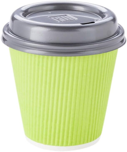 Restaurantware Ripple Wall Coffee Cups 500 Count 8 Ounce Insulated Eco Green - Image 12