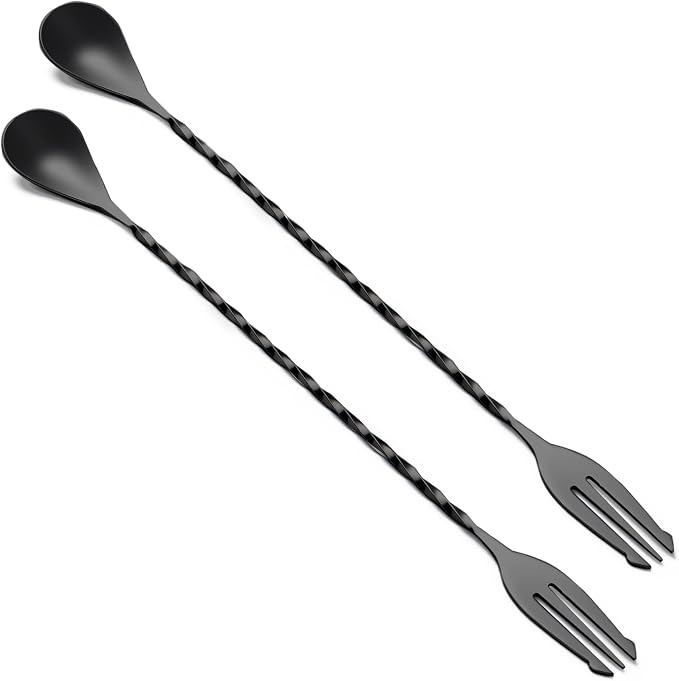 Bar Spoon Cocktail Mixing Stirrers, 12” by Briout