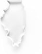 Illinois Shaped Baking Dish, Serving Platter or Decorative Tray Charming Porcelain Bakeware Oven Microwave and Dishwasher Safe