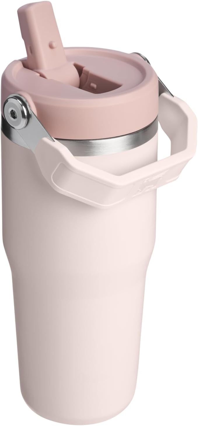 STANLEY IceFlow 2.0 Flip Straw Tumbler, 14 oz, Rose Quartz | Easy Carry Handle - Image 3