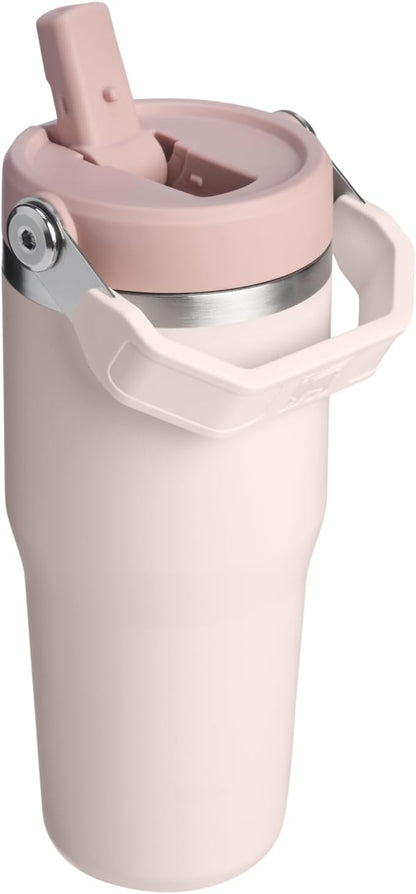 STANLEY IceFlow 2.0 Flip Straw Tumbler, 14 oz, Rose Quartz | Easy Carry Handle - Image 3