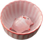 Ceramic Tea Cup and Piggy Miniature Figurine Traditional Porcelain Teacup by Unknown