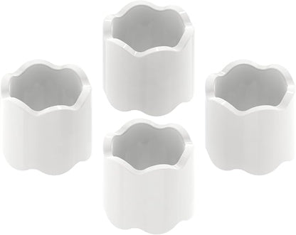 Scalloped Acrylic Napkin Rings Set of 4 – Elegant Decorative Napkin Holders by GRAHAMDESIGN