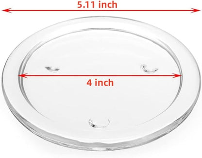 Glass Candle Holder Clear Beautiful Transparent Round Candle Plate - Image 2